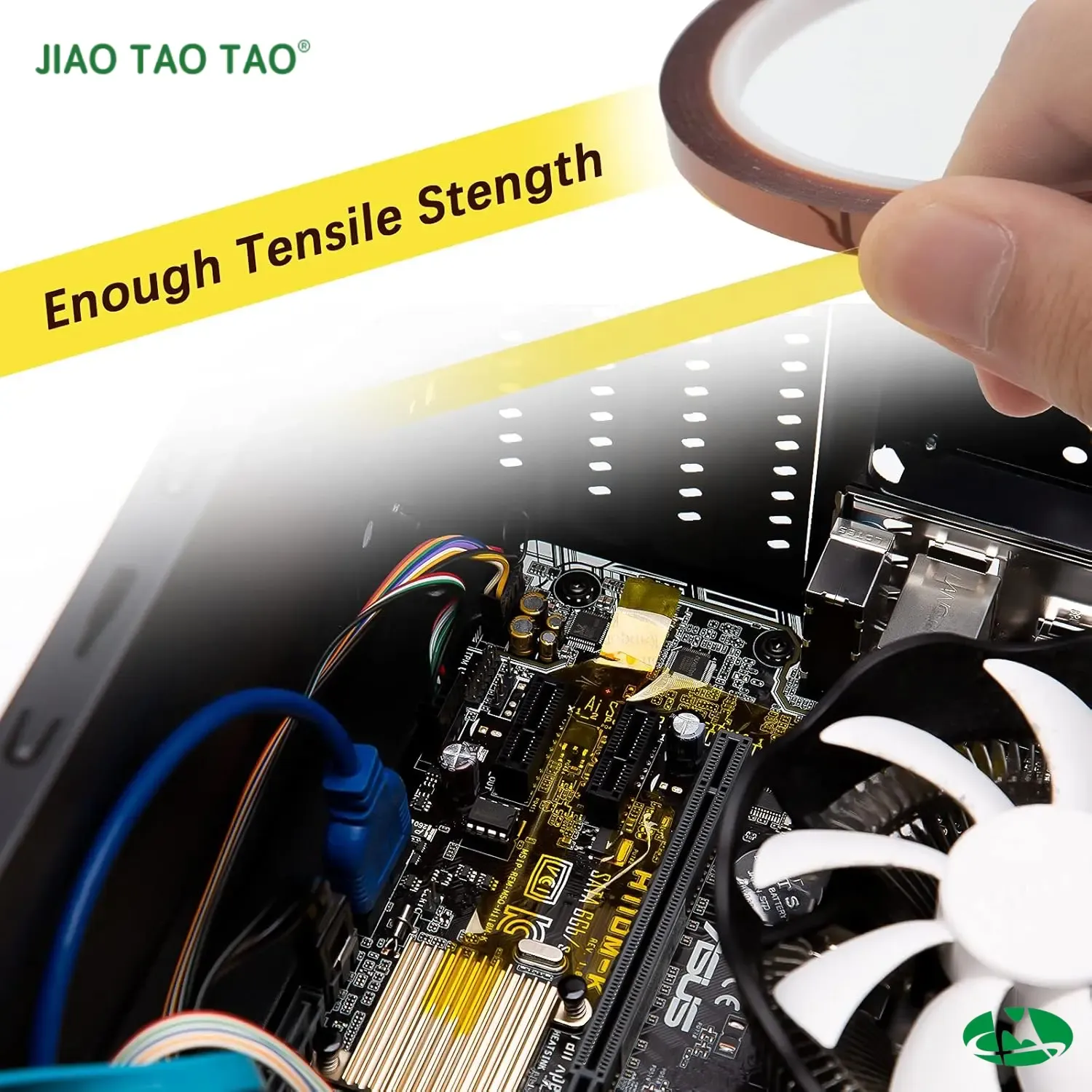 4mm polyimide insulation tape for electric motor, high voltage protection, and PCB masking.